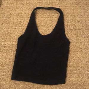 Topshop halter crop top US 4 small XS black